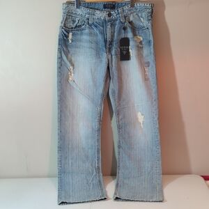 GUESS Men's Relaxed Fit Light Blue Jeans
